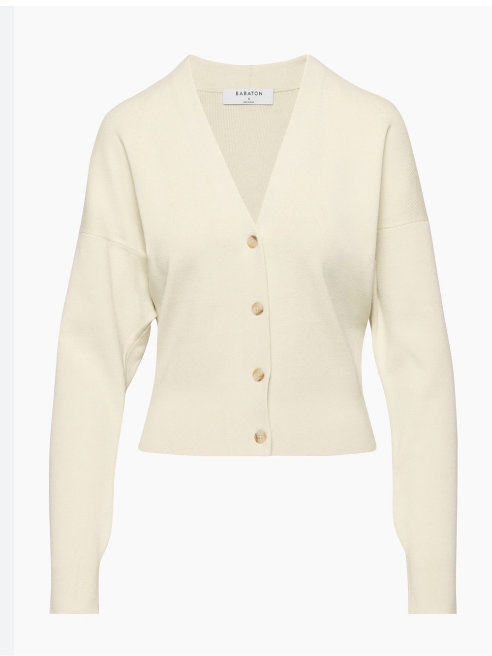 BABATON Aritzia Tribeca Heather Birch Cardigan NWT Size M - Picture 1 of 3